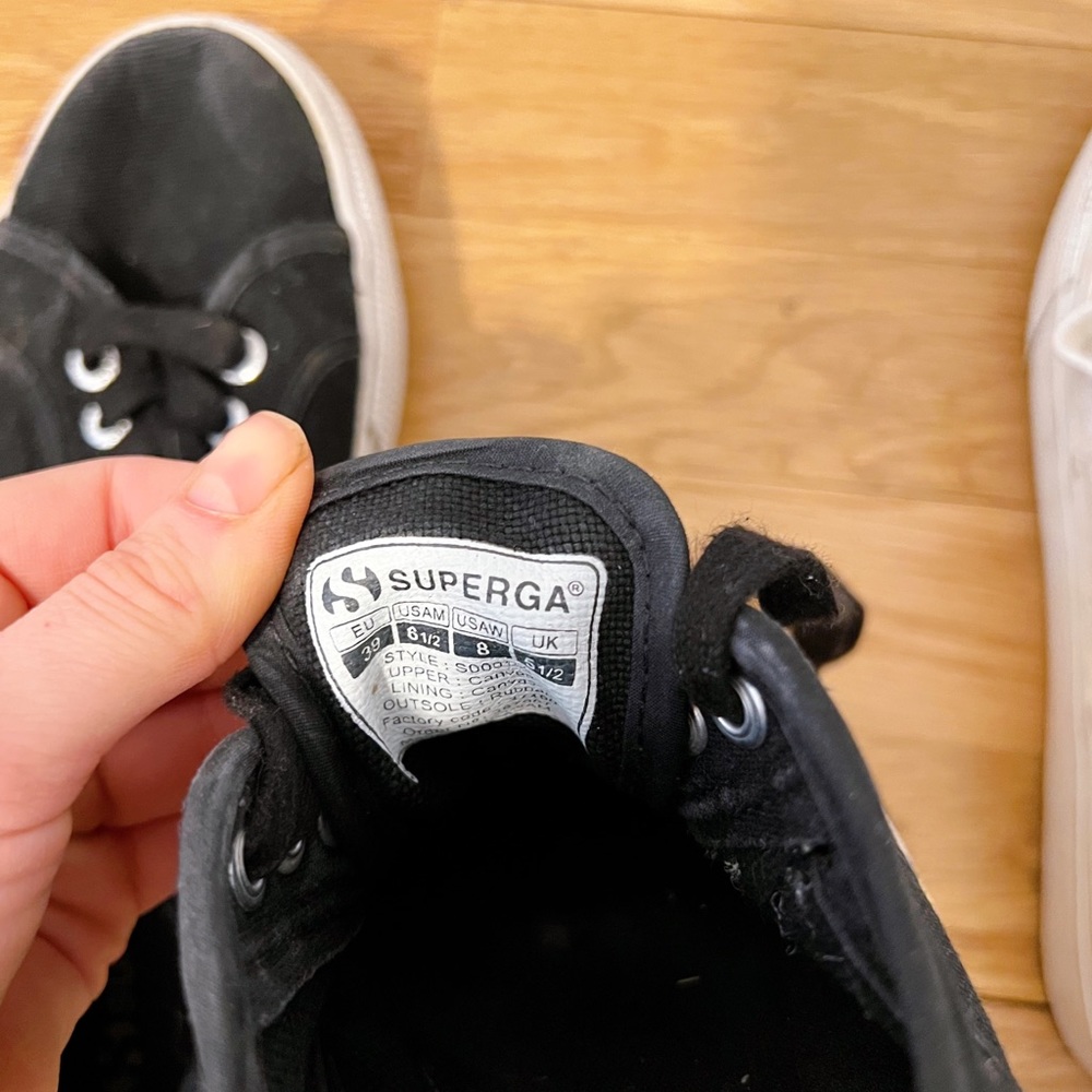 -Superga 2790 Platform Sneakers (Black) - Picture 3 of 5